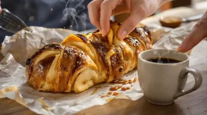 Cette brioche moelleuse aux pommes caramélisées transforme la pause café en moment gourmand