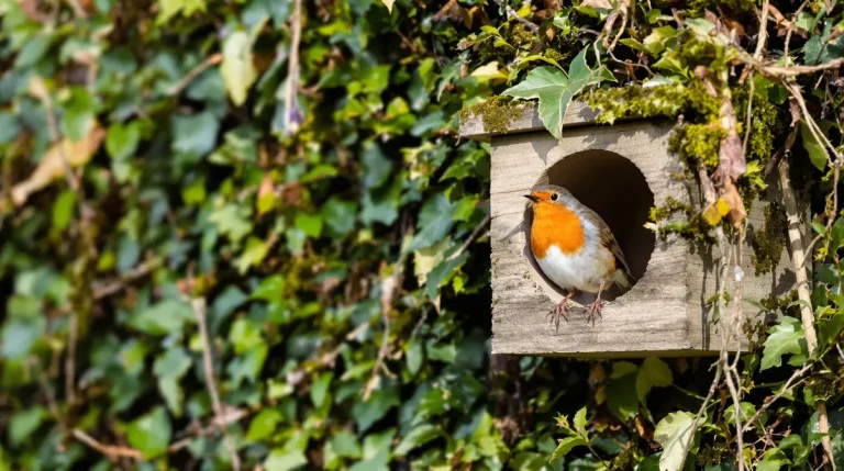 Rouge-gorge au jardin : voici l’endroit exact où installer son nichoir pour l’attirer durablement