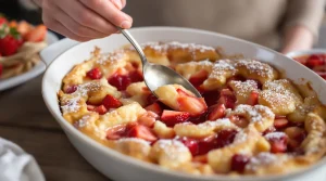 « Plus personne ne revient à la version aux cerises » : mon clafoutis fraise-rhubarbe fait fondre
