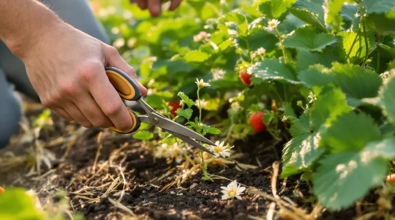 Pourquoi de plus en plus de jardiniers suppriment les premières fleurs des fraisiers et récoltent plus Pourquoi de plus en plus de jardiniers suppriment les premières fleurs des fraisiers et récoltent plus